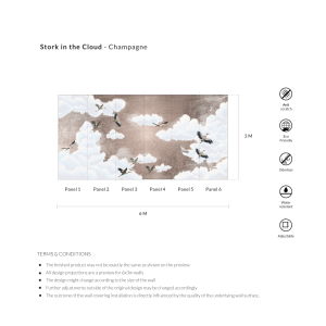 Stork in the Cloud (Champagne) - Panel