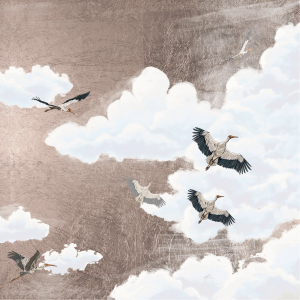 Stork in the Cloud (Champagne) - Square