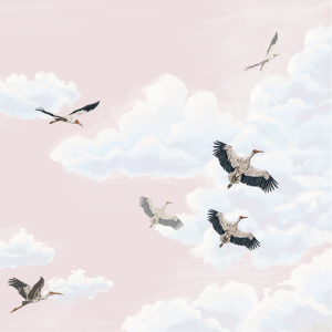 Stork in the Cloud (Dusk) - Square
